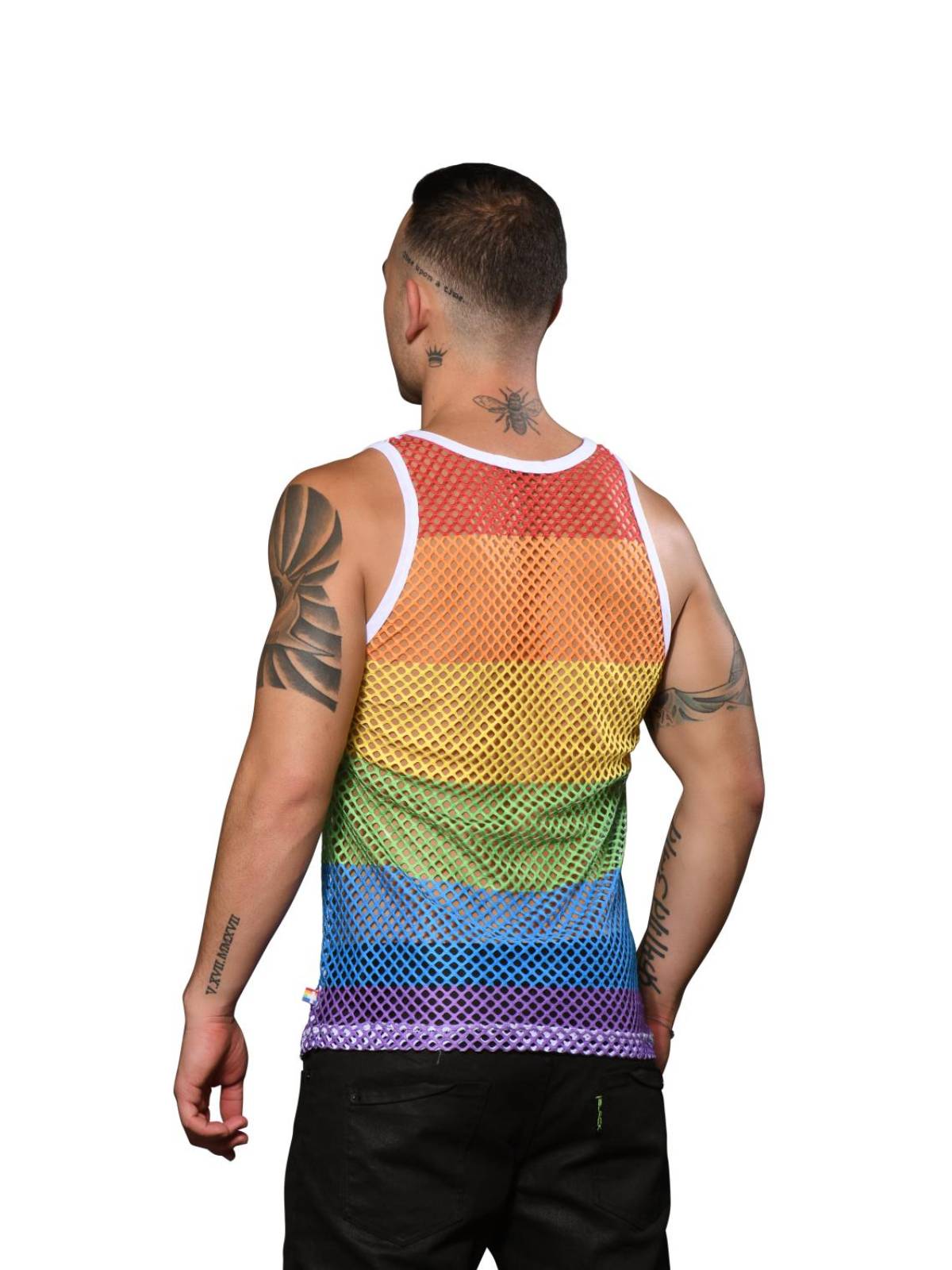 Brunos \ Pride Fashion \ Andrew Christian \ Andrew Christian Pride Mesh Stripe Tank