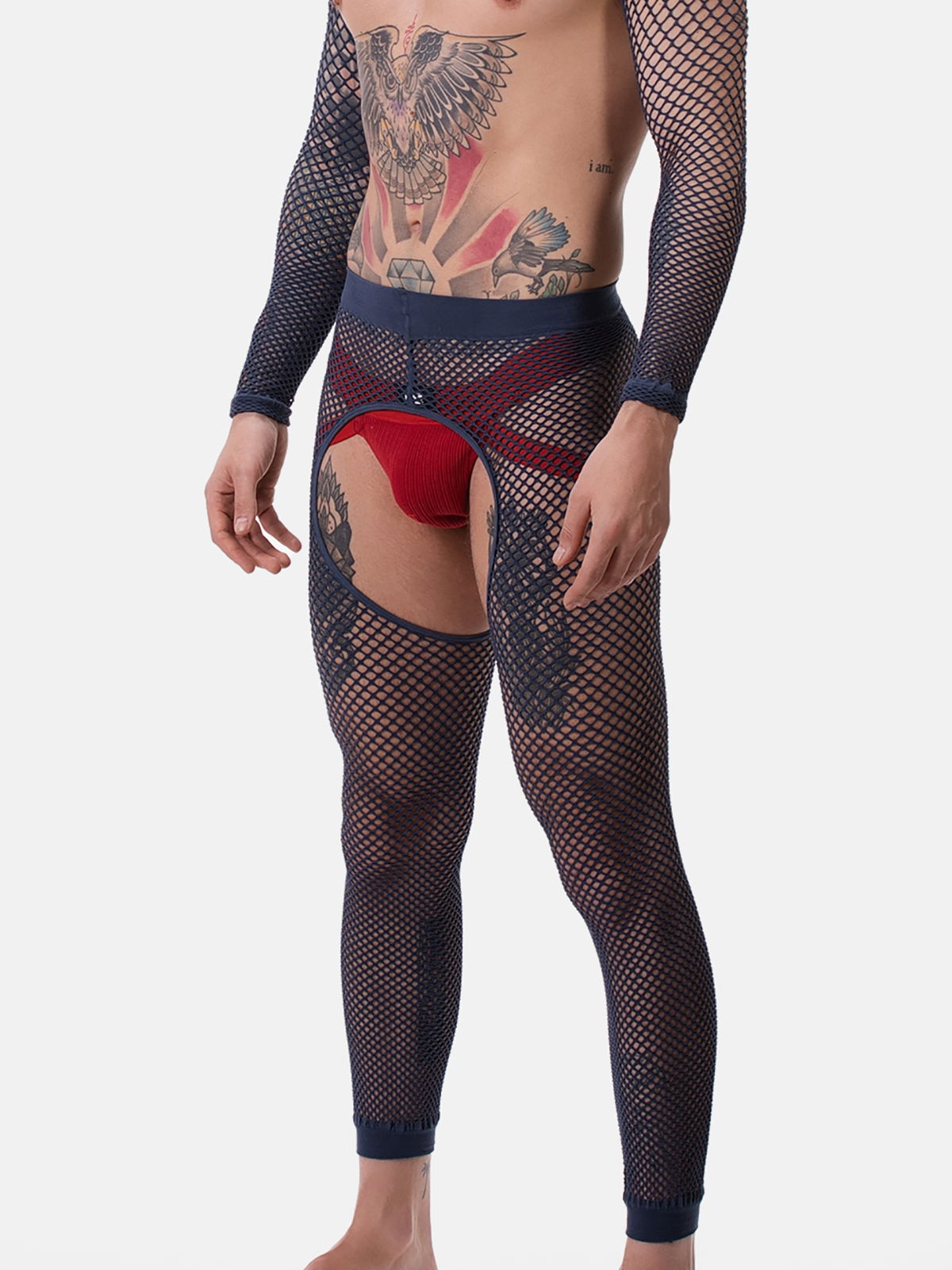 Brunos \ NEU \ Barcode Berlin \ Fishnet Leggins Cacci | Navy