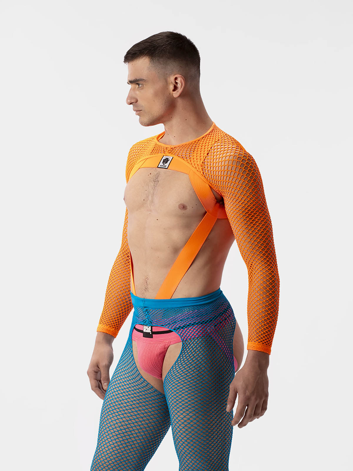 Brunos \ Neu \ Barcode Berlin \ Fishnet Sleeves Poggio | Neonorange