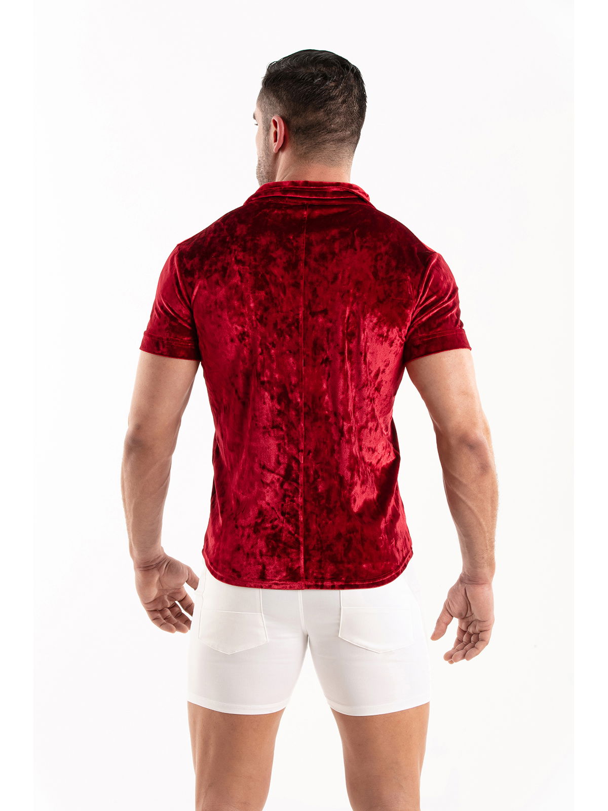 Brunos \ NEU \ TOF Paris \ Crushed Velvet Shirt | Red