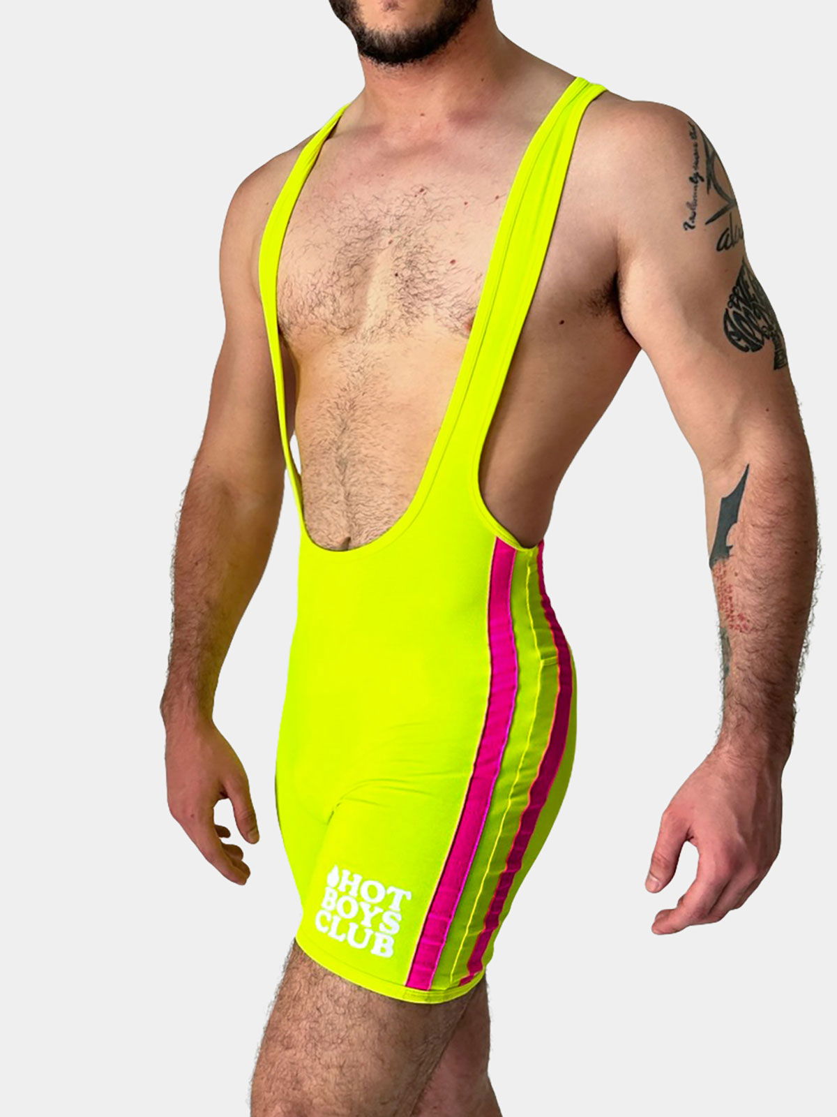 Brunos \ Fashion Sale \ Barcode Berlin \ Body Singlet Roman | Neongreen/Neonpink