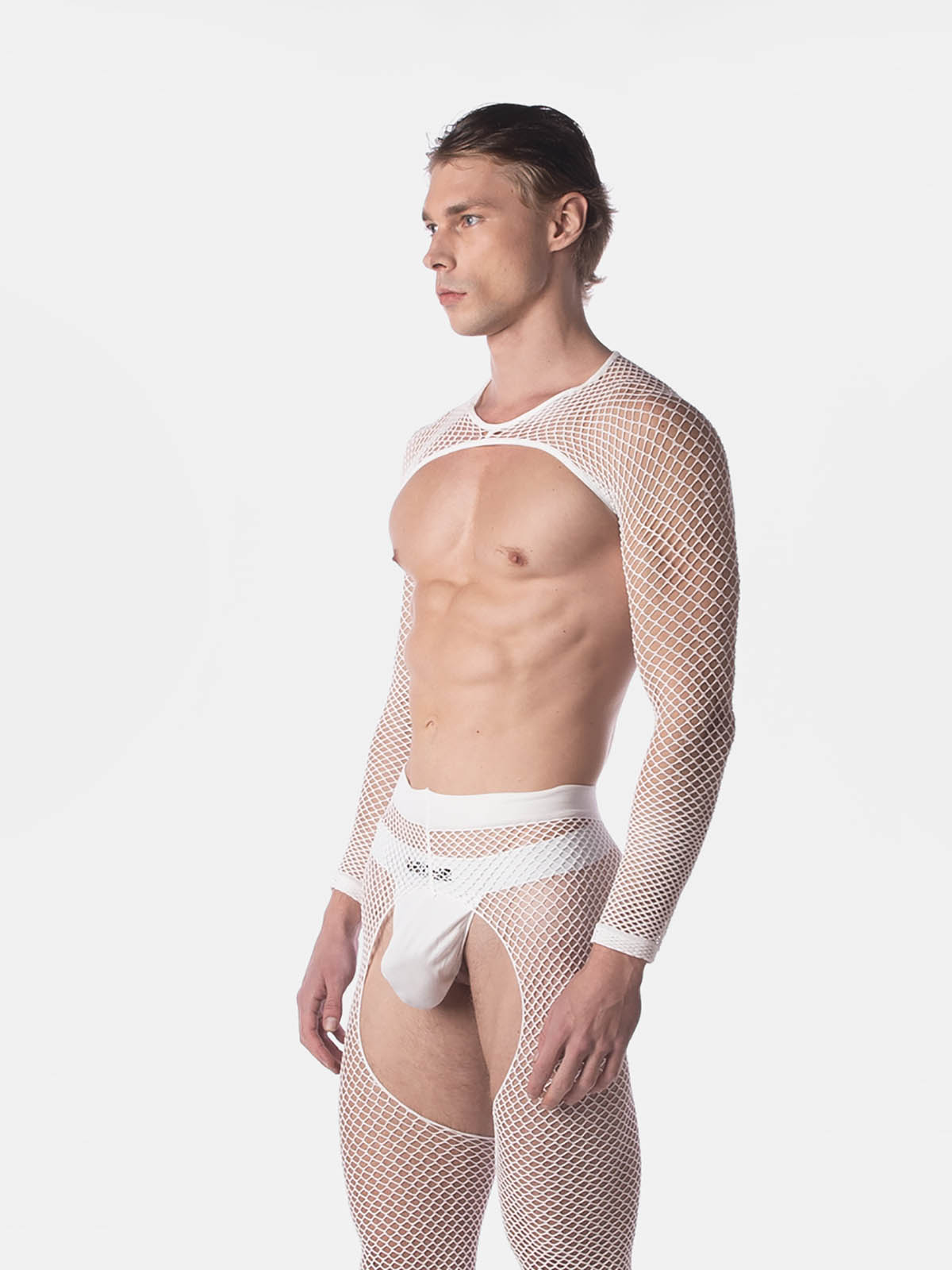 Brunos \ Neu \ Barcode Berlin \ Fishnet Sleeves Poggio | White