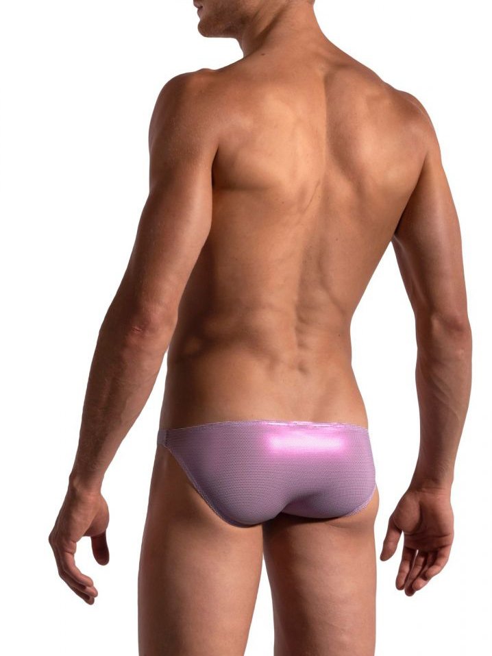 Manstore M2198 Low Rise Brief | White/Pink