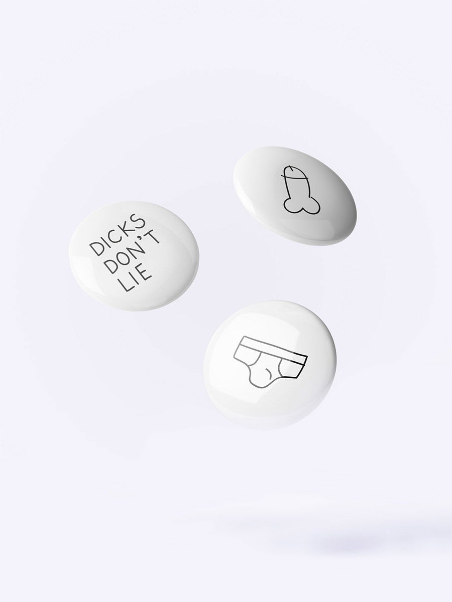 Brunos \ Accessoires \ Dicks Don't Lie \ Butt-Ons "Dicks Don't Lie" | 3-Pack