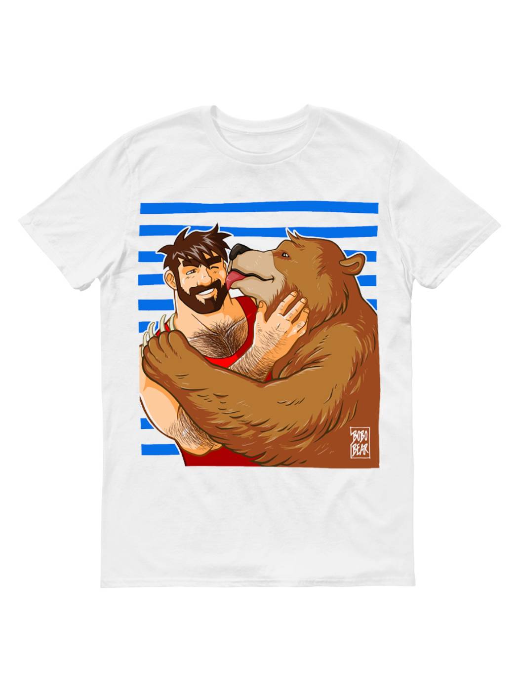 Brunos \ Fashion Sale \ Bobo Bear \ Shirt "Bear kiss Sailor" | White