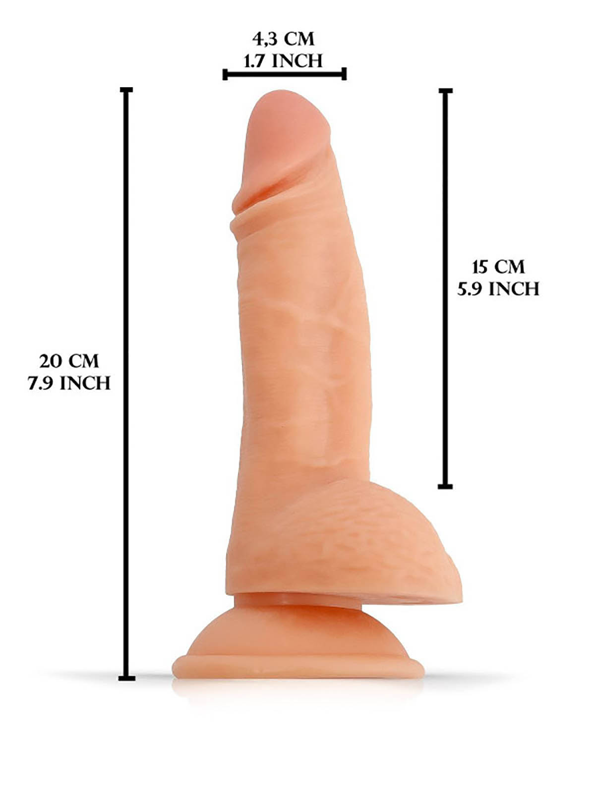 Brunos \  \ Rude Rider \ Real Dude Luca 20cm Dildo | Light