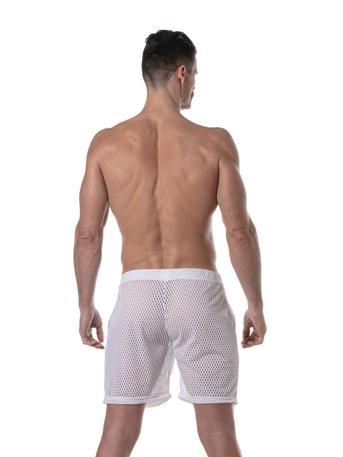 Brunos \ NEU \ TOF Paris \ See Through Mens Long Shorts | White