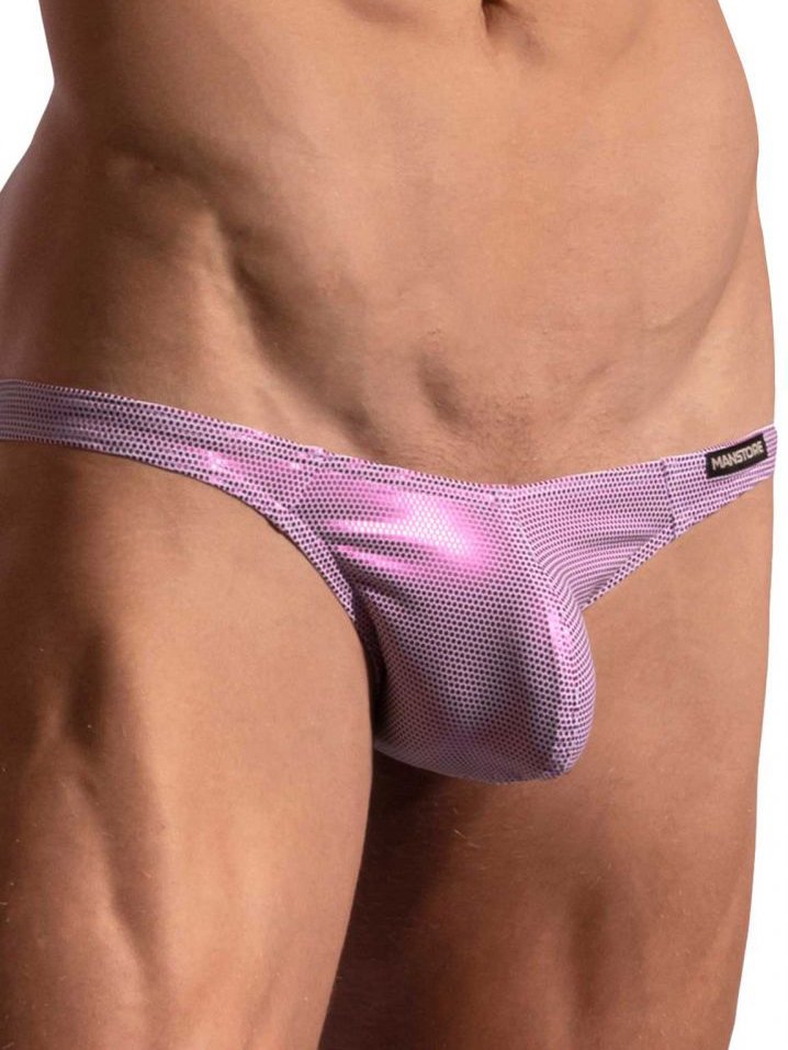 Manstore M2198 Low Rise Brief | White/Pink