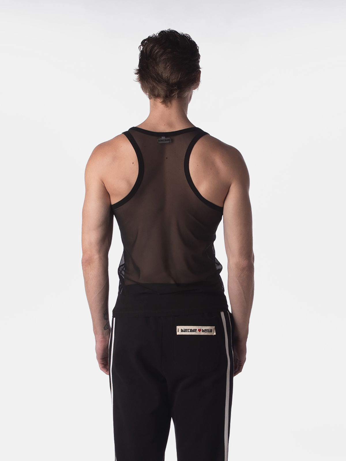 Brunos \ Fashion Sale \ Barcode Berlin \ Mesh Tank Top Fucking Hot | Black