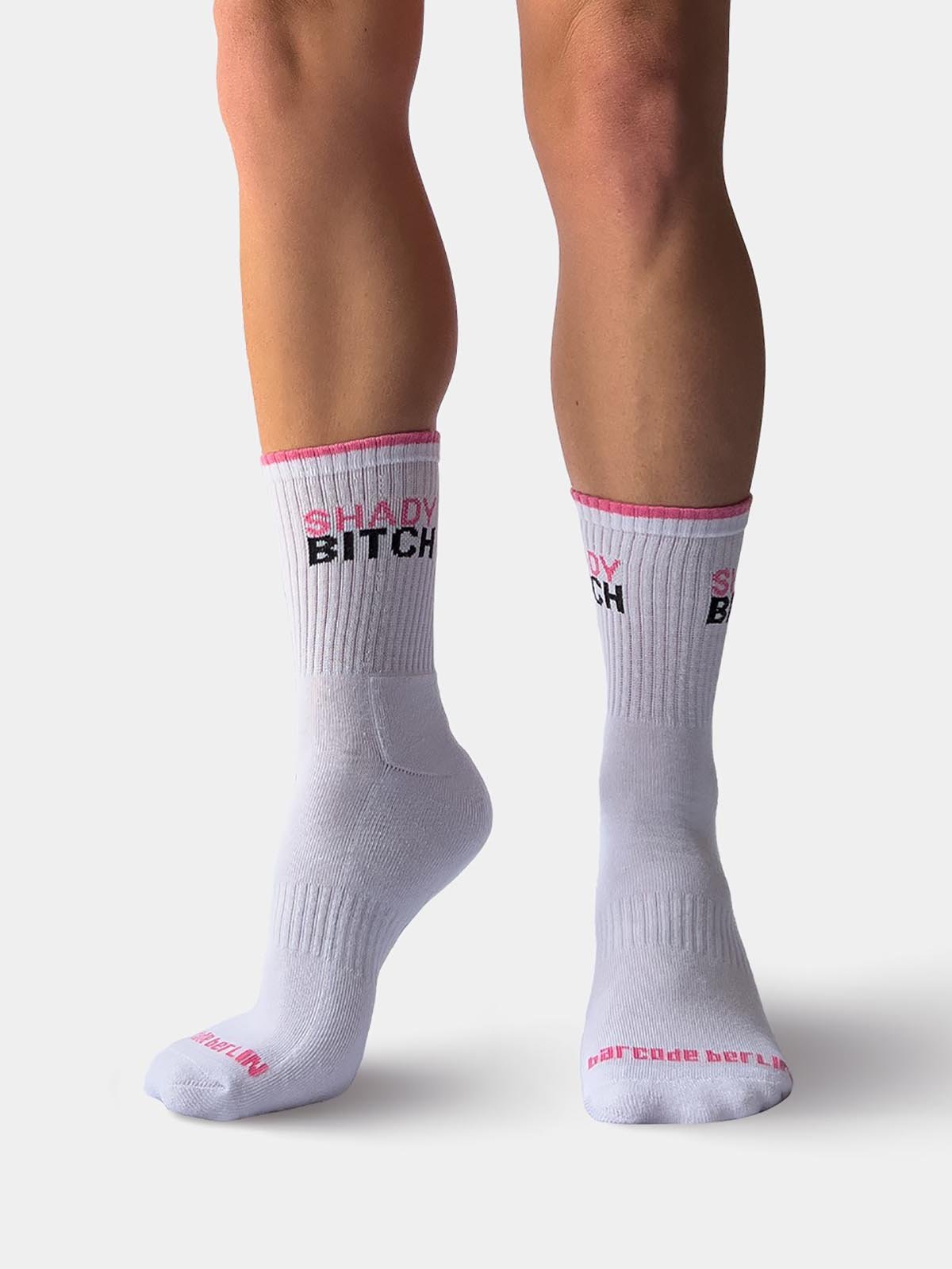 Fun Socks "Shady Bitch" | White/Pink/Black