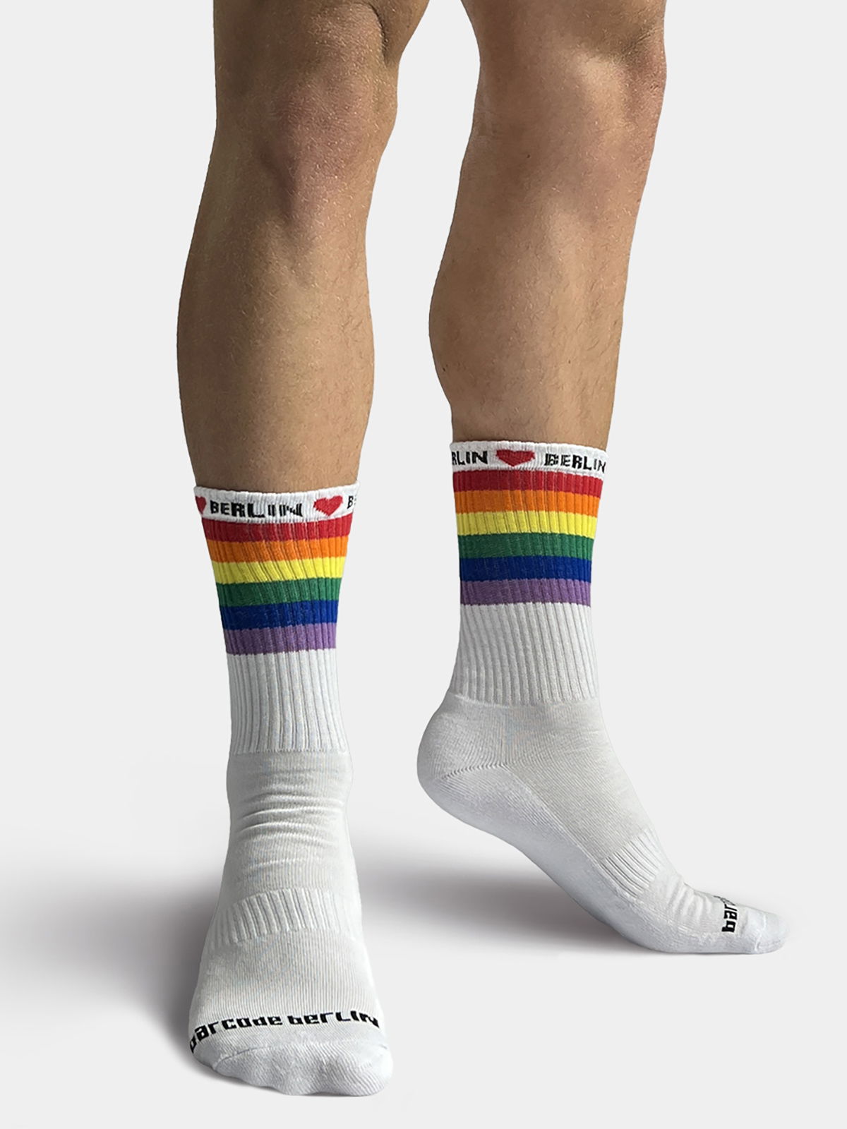 Brunos \  \ Barcode Berlin \ Pride Gym Socks Love Berlin | White