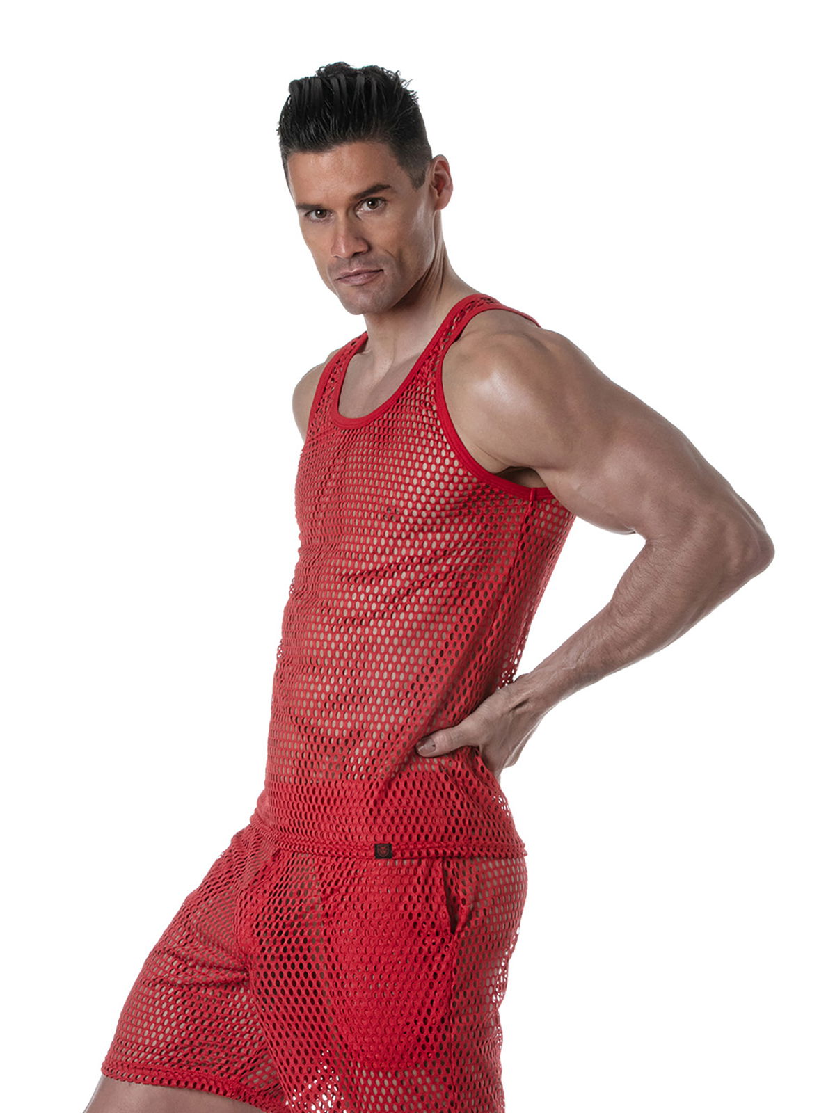 Brunos \  \ TOF Paris \ See Through Mesh Tank Top | Red