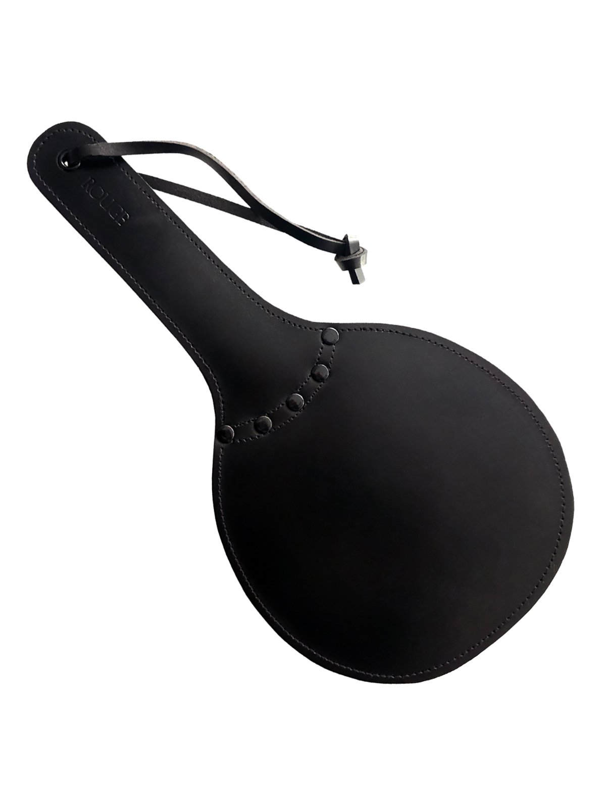 Leder Ping Pong Paddle gepolstert | Black|Black