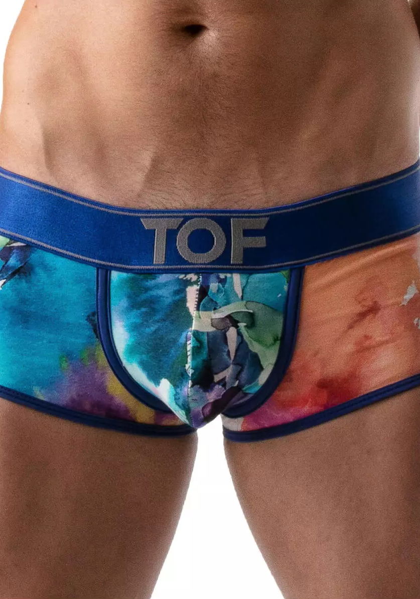 Brunos \ Boxer | Trunks \ TOF Paris \ Tie Dye Push-Up Trunk | Blue