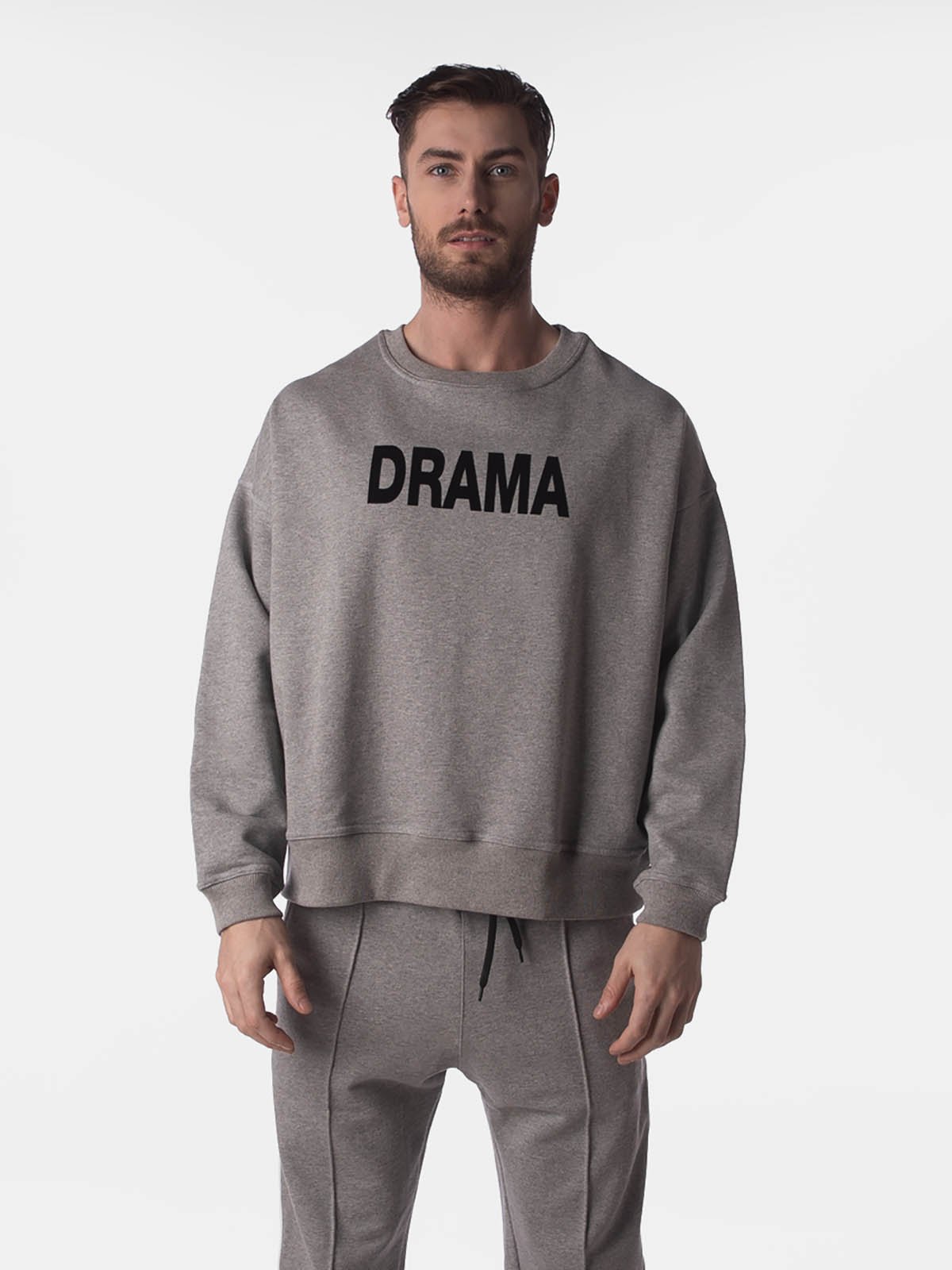 Sweatshirt Fleece Oversize Pullover Drama | Grey