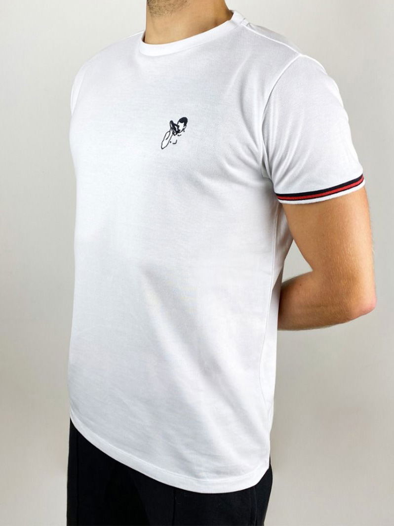 Brunos \ Mister B \ Mister B \ Shirt Urban Pique Sniff 100% Baumwolle | White