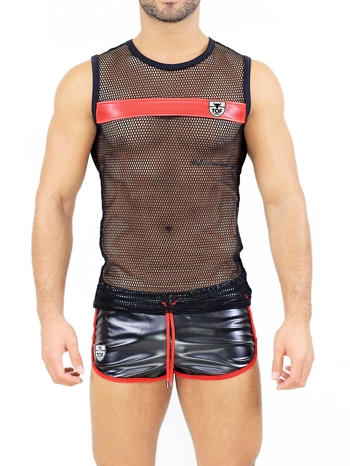 Brunos \  \ TOF Paris \ Tank Top Spartacus | Black/Red