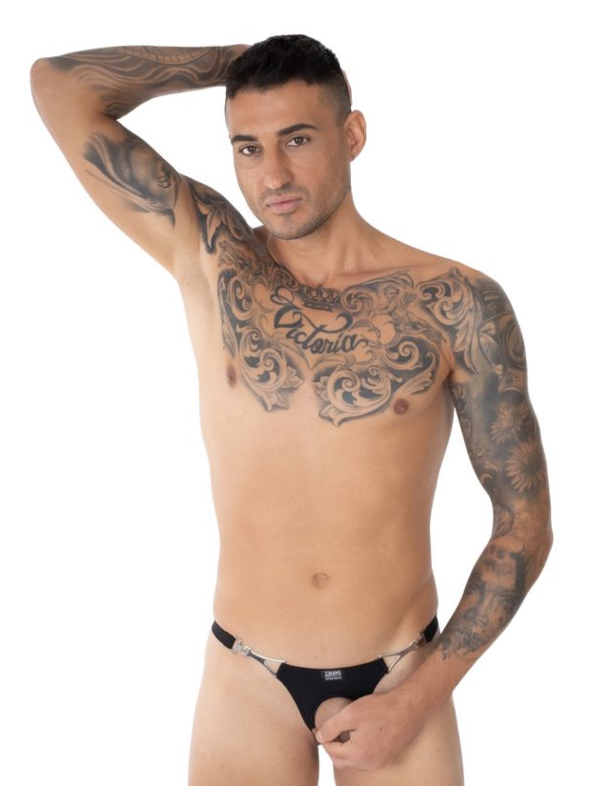 Brunos \ Strings | Tangas | Thongs \ Eros Veneziani \ String ouvert | Black