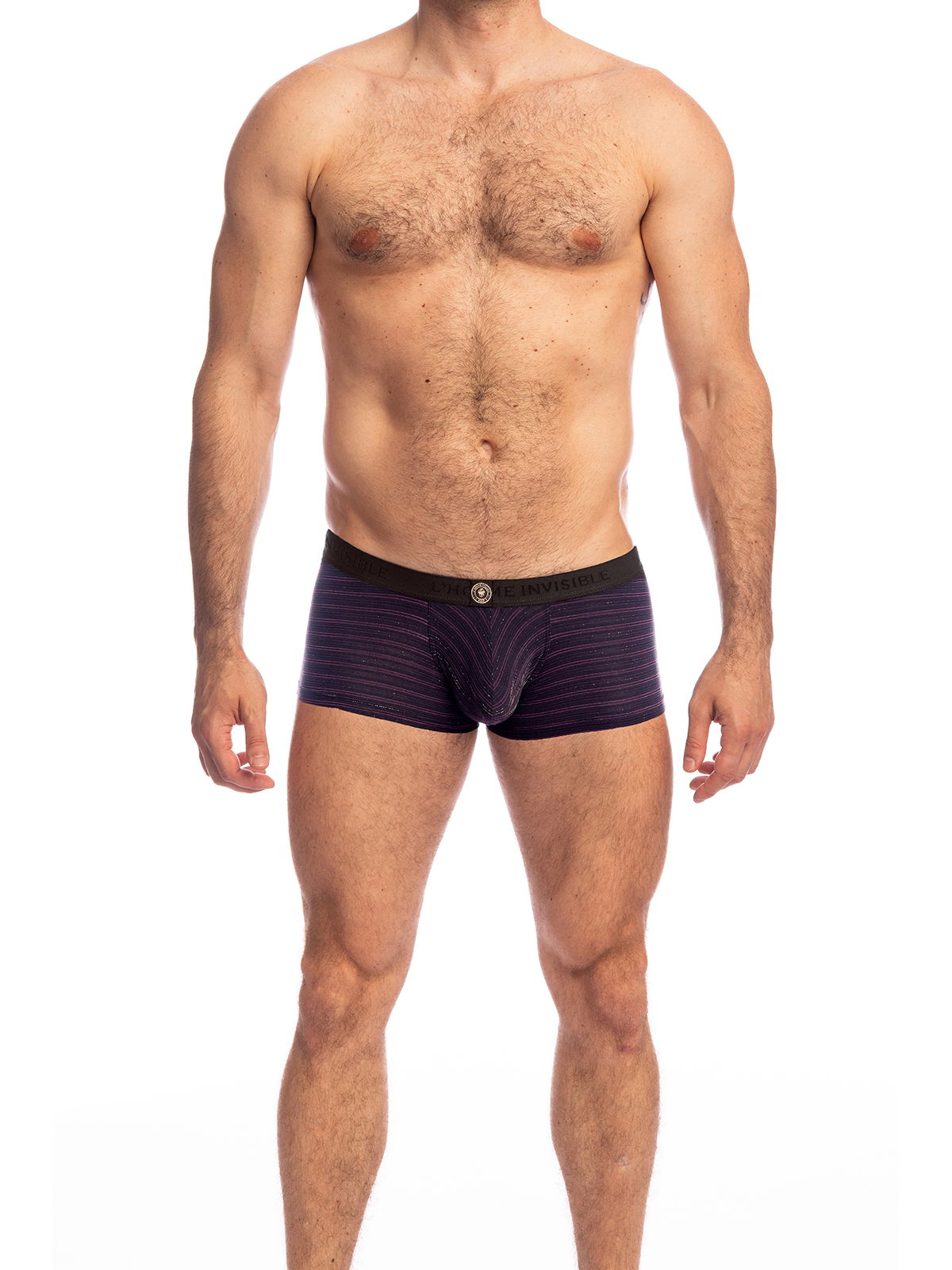 Brunos \ Boxer | Trunks \ L'homme Invisible \ Push-Up Hipster Shimmering Nights | Black