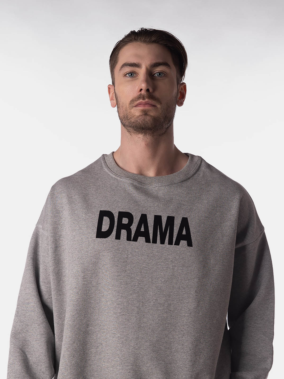 Brunos \ Fashion Sale \ Barcode Berlin \ Sweatshirt Fleece Oversize Pullover Drama | Grey