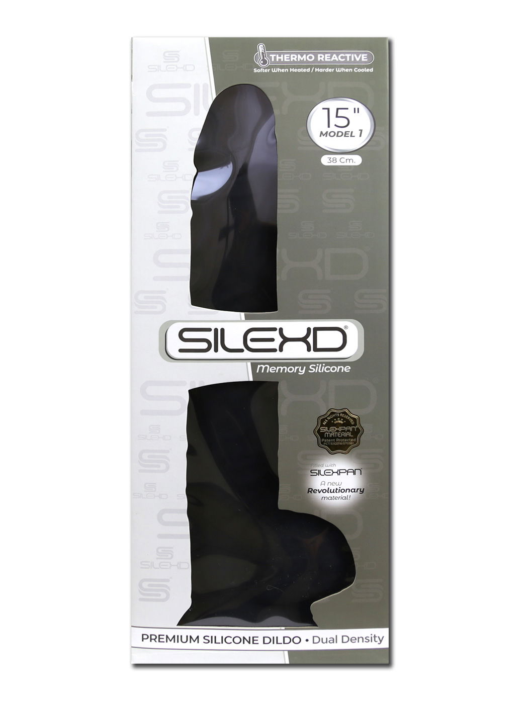 Brunos \  \ SILEXD \ Dildo with Balls 38x7cm | Black 