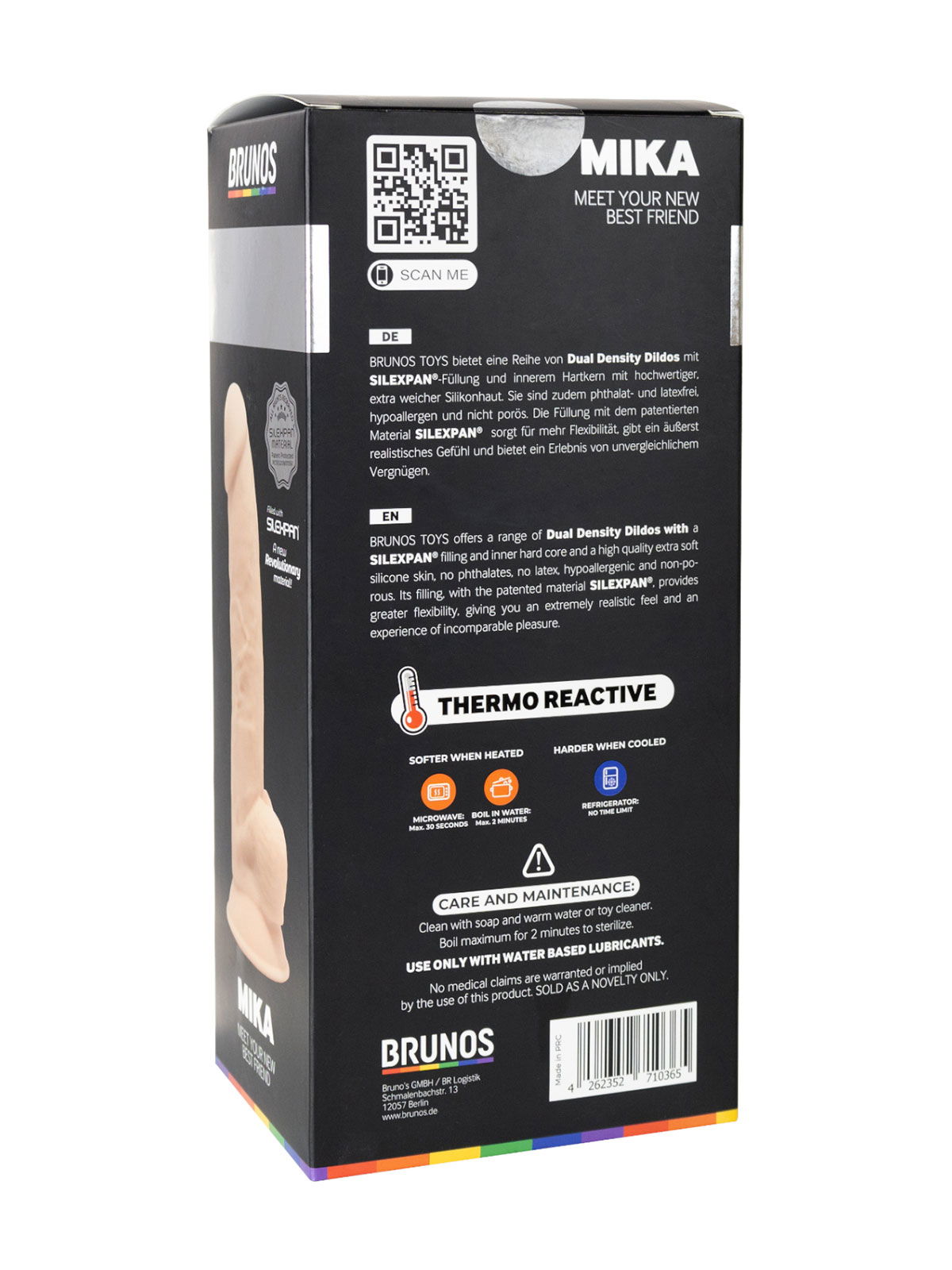Brunos \ BRUNOS Toys \ BRUNOS TOYS \ MIKA Premium Silicone Dildo | 20 x 4,3 cm