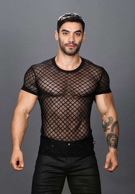 Brunos \ Fashion Sale \ Andrew Christian \ Andrew Christian Lace Sheer Tee Shirt