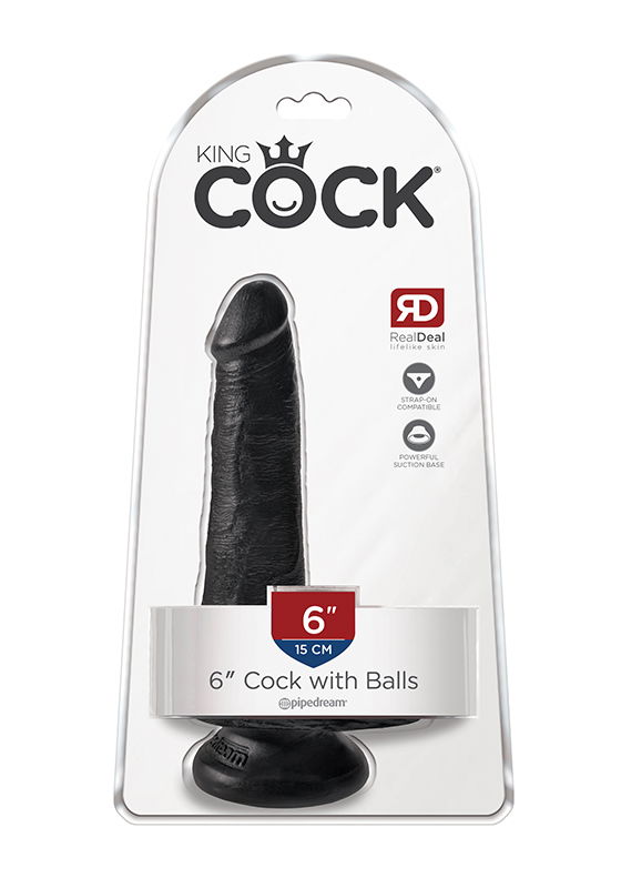 Brunos \ King Cock \ King Cock \ Dildo with Balls 6"/ 15,2 x 3,8 cm