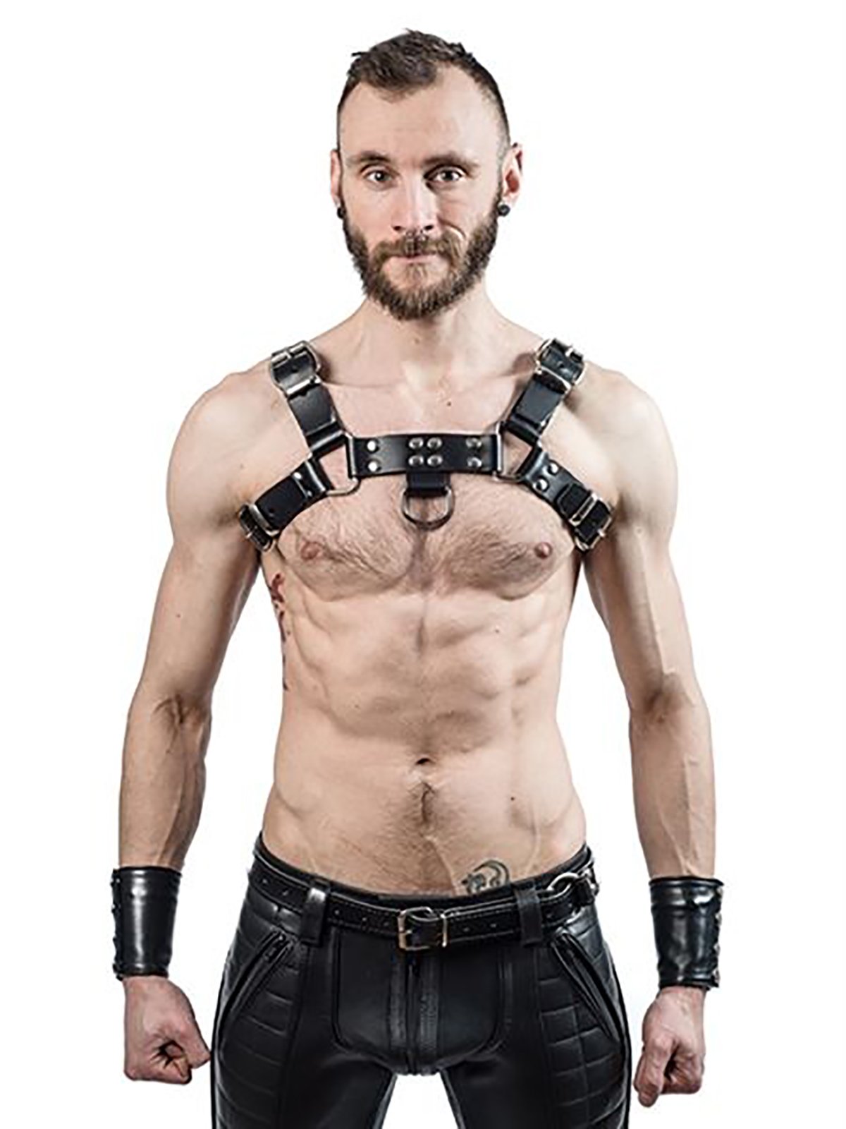 Chest Harness Saddle Leather | Black