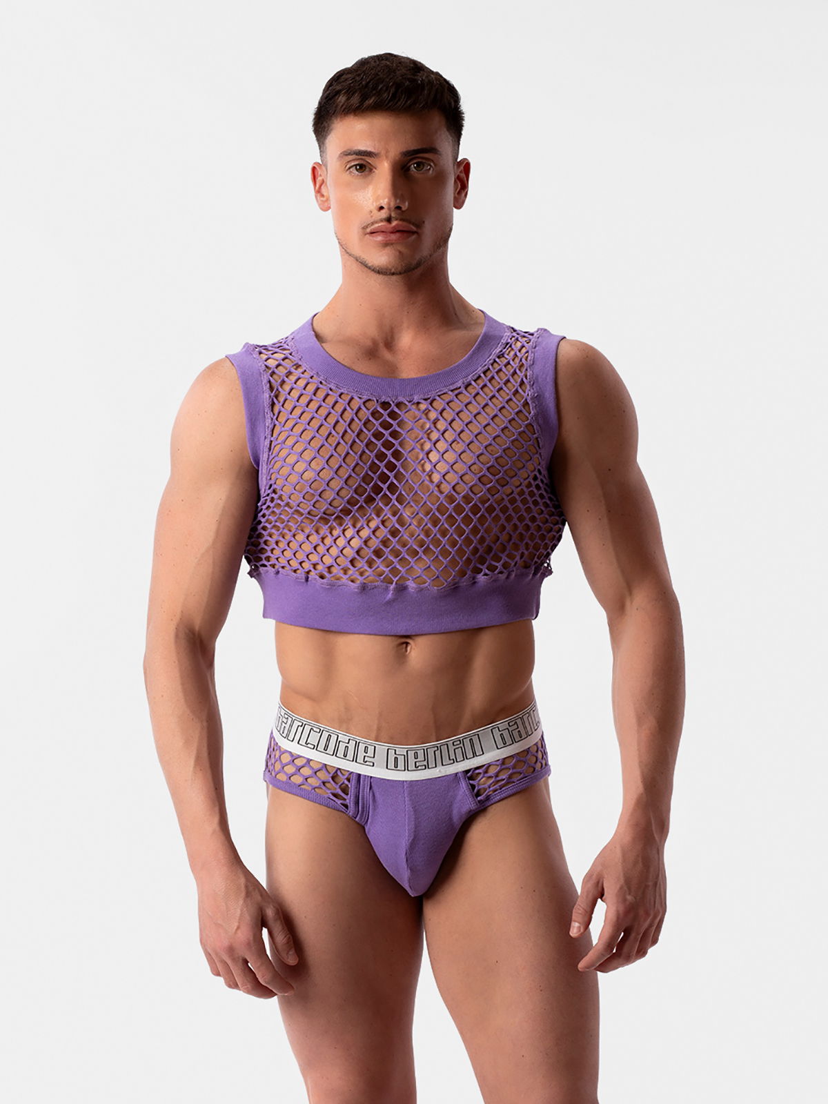 Brunos \  \ Barcode Berlin \ Mesh Brief Nursu | White | Purple