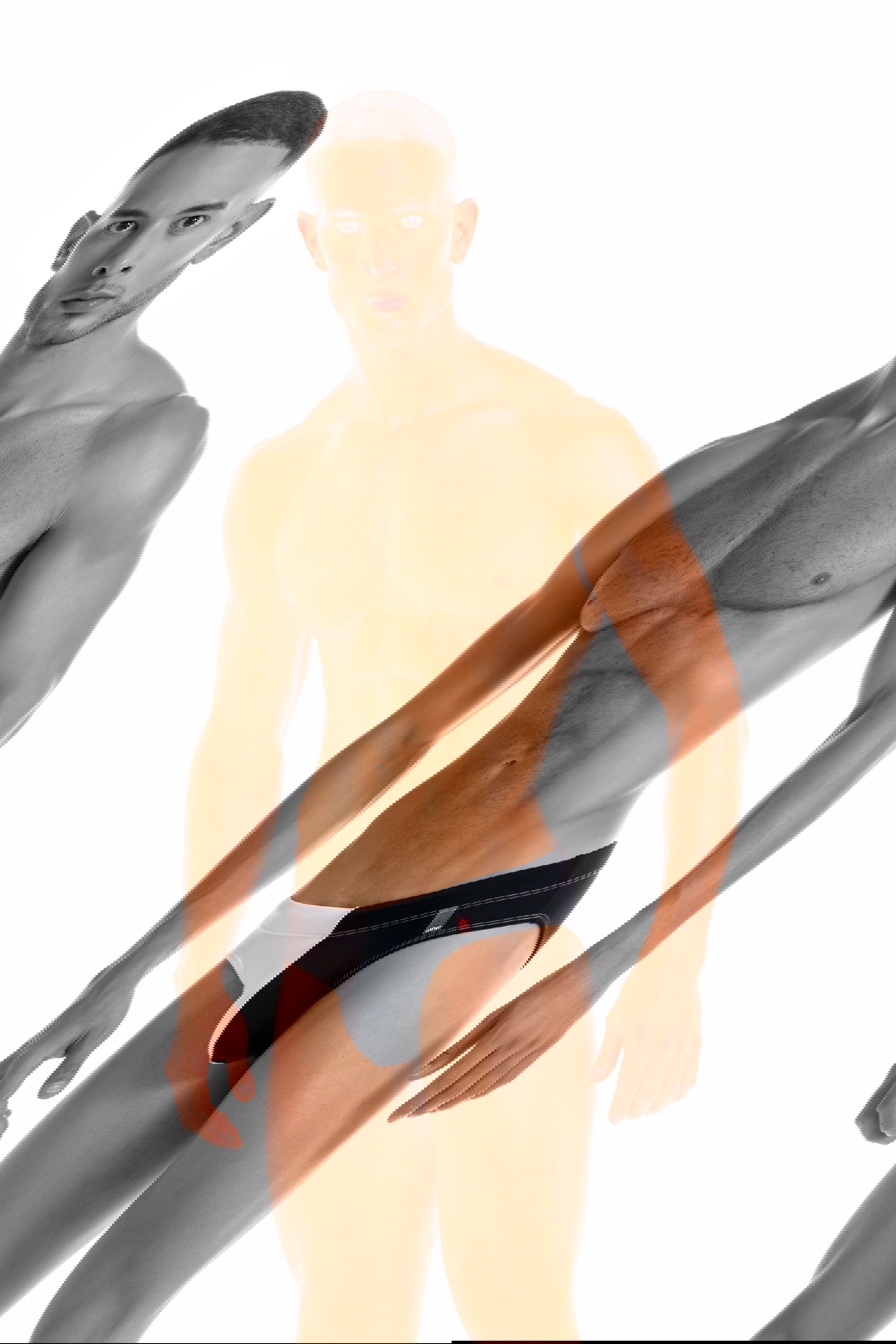 Brunos \  \ JOR \ Slip Mix Swimwear | Black/White
