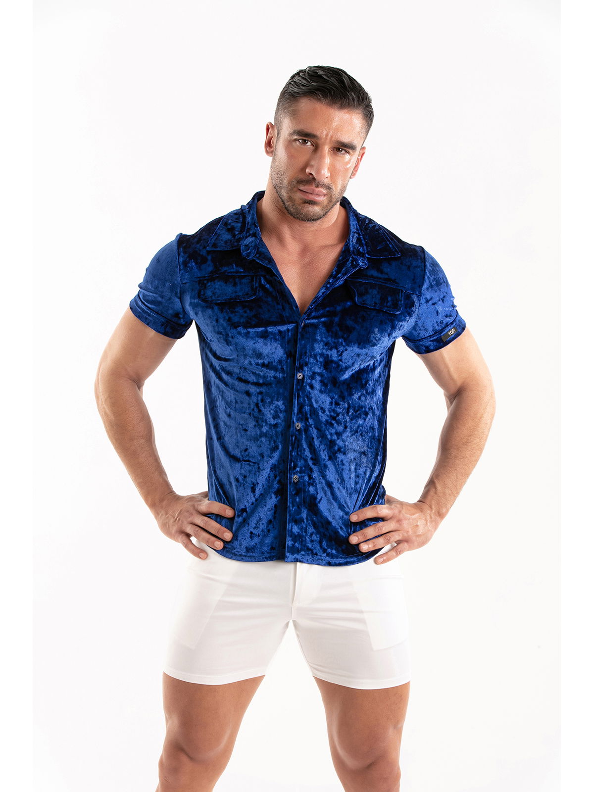 Brunos \ NEU \ TOF Paris \ Crushed Velvet Shirt | Blue