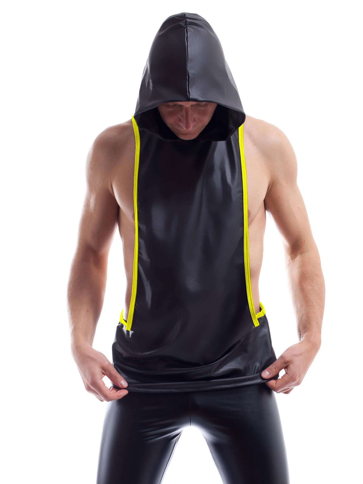 Brunos \ Hoodies \ WOJOER \ Hoodie Tank Top | Black | Yellow