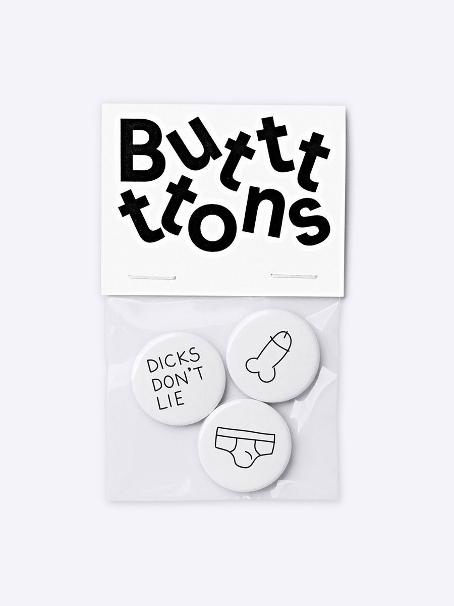 Brunos \ Accessoires \ Dicks Don't Lie \ Butt-Ons "Dicks Don't Lie" | 3-Pack