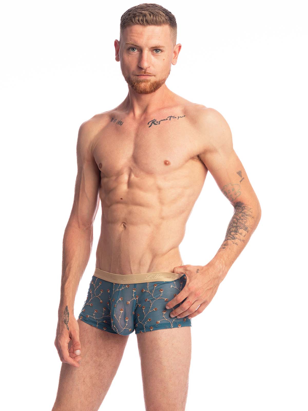 Brunos \ Boxer | Trunks \ L'homme Invisible \ Hipster Push-Up Viorne Lagon | Blue