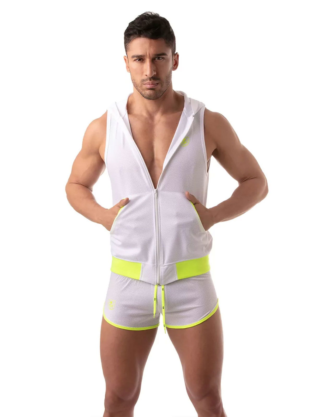 Brunos \ Hoodies \ TOF Paris \ Sleeveless Hoodie Mesh | White