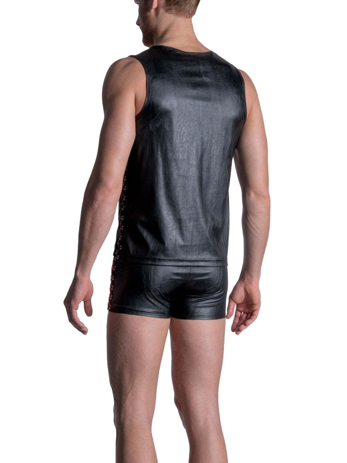 Brunos \  \ MANSTORE \ Slim Tank in Lederoptik | Black