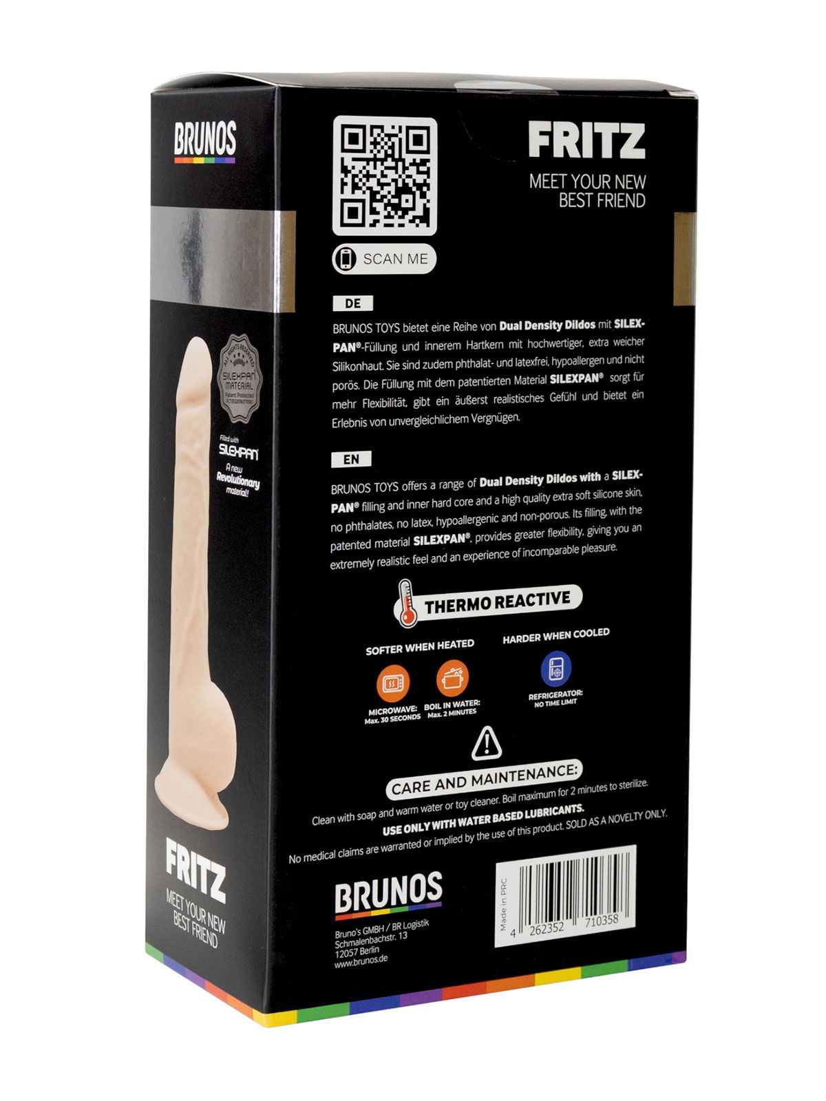 Brunos \ BRUNOS Toys \ BRUNOS TOYS \ FRITZ Premium Silicone Dildo | 17,5 x 3,3 cm 