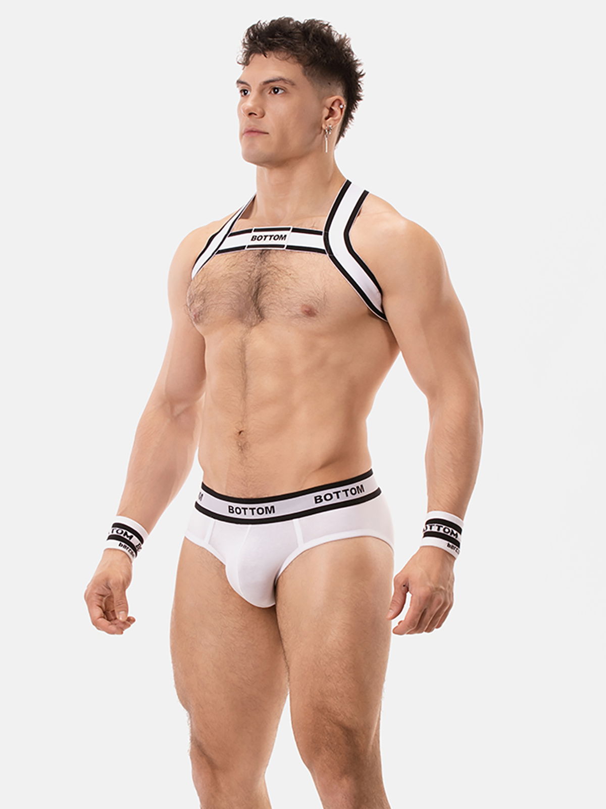 Brunos \ Jocks \ Barcode Berlin \ Backless Brief BOTTOM | White/Black