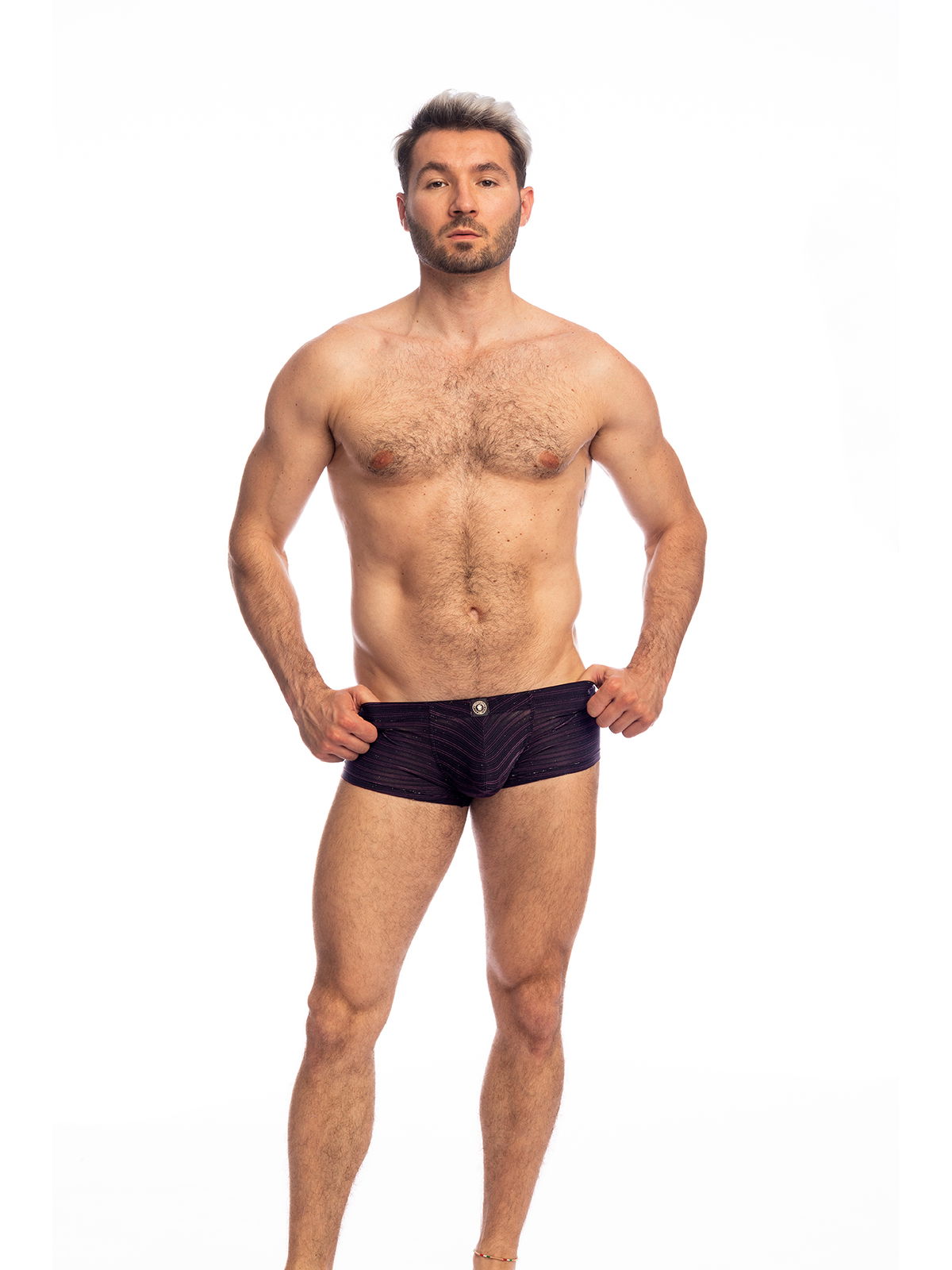 Brunos \ Boxer | Trunks \ L'homme Invisible \ Push-Up Mini Boxer Shimmering Nights | Black