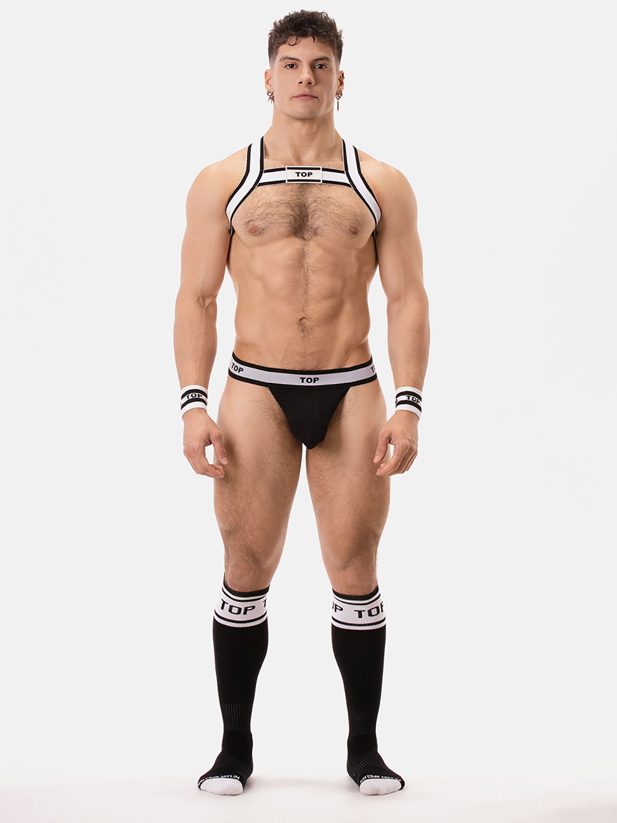 Brunos \ Jocks \ Barcode Berlin \ Suspender Slip TOP | Black/White