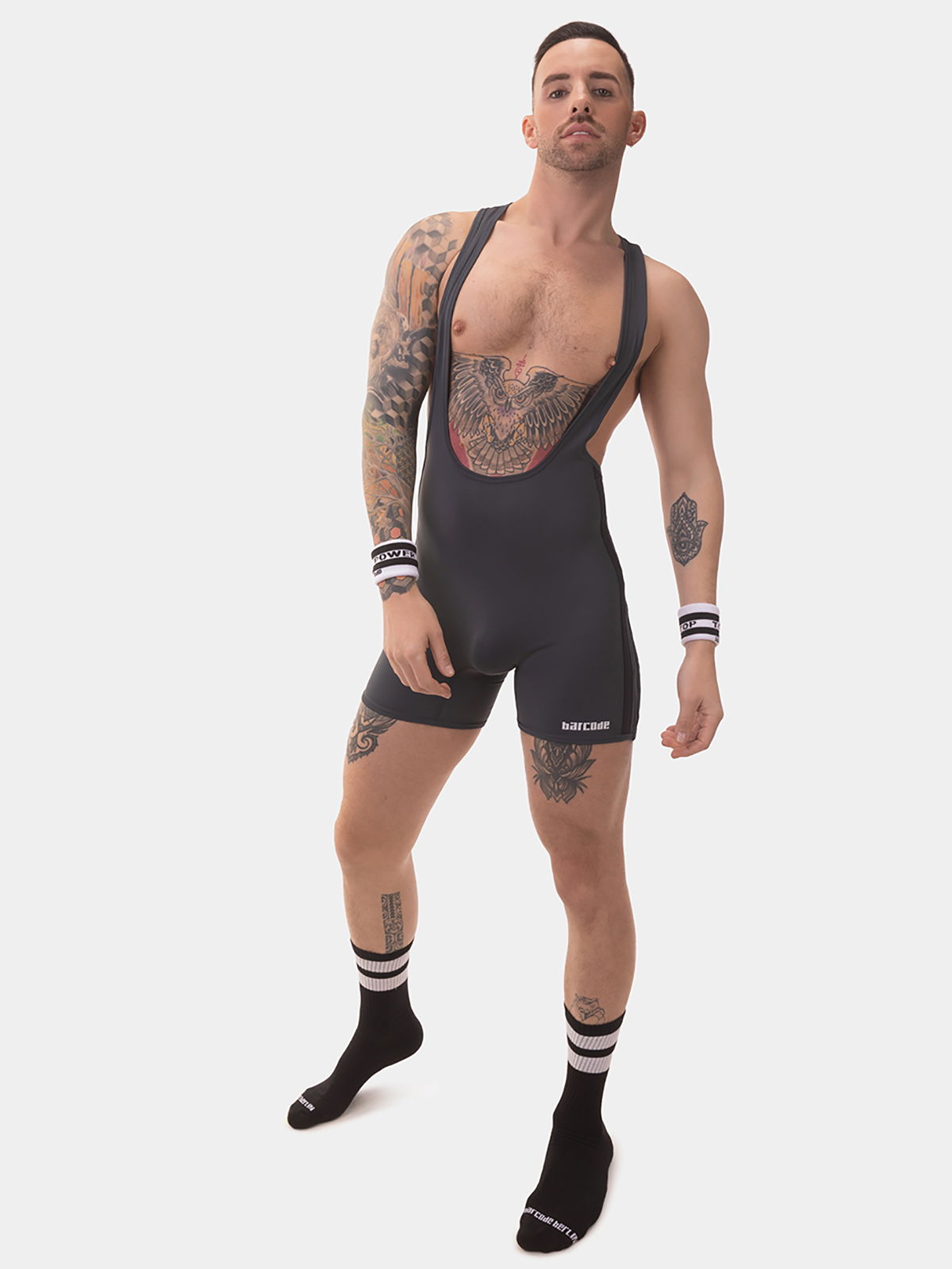 Brunos \ Neu \ Barcode Berlin \ Ringerbody Backless Singlet Dastin | Titanium