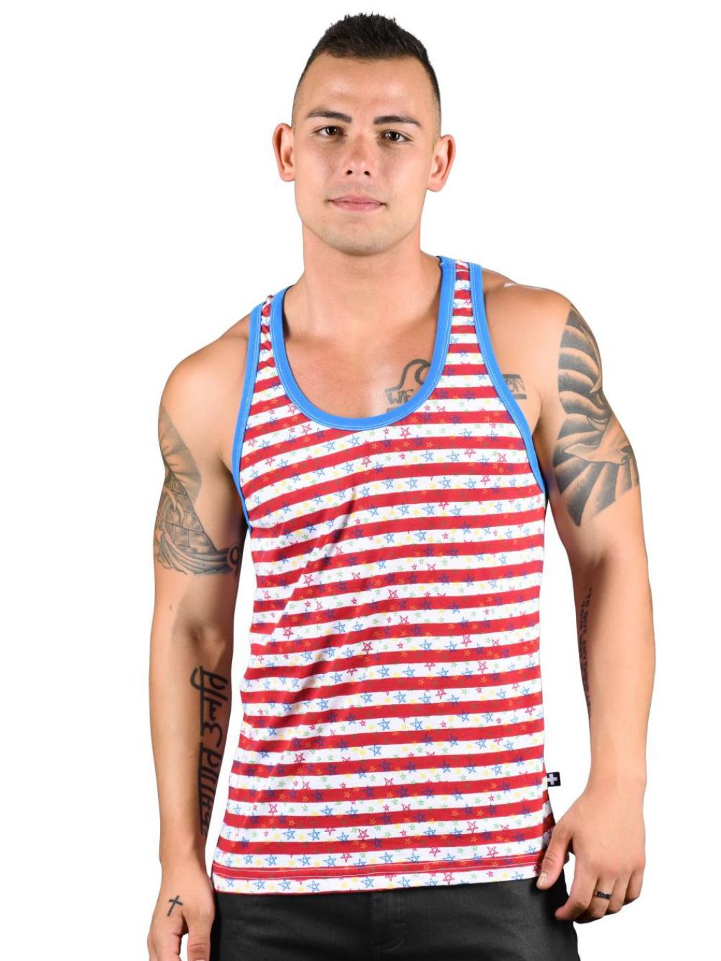 Brunos \ Tank Tops | Crop Tops \ Andrew Christian \ Andrew Christian Stars & Stripes Racer Back Tank