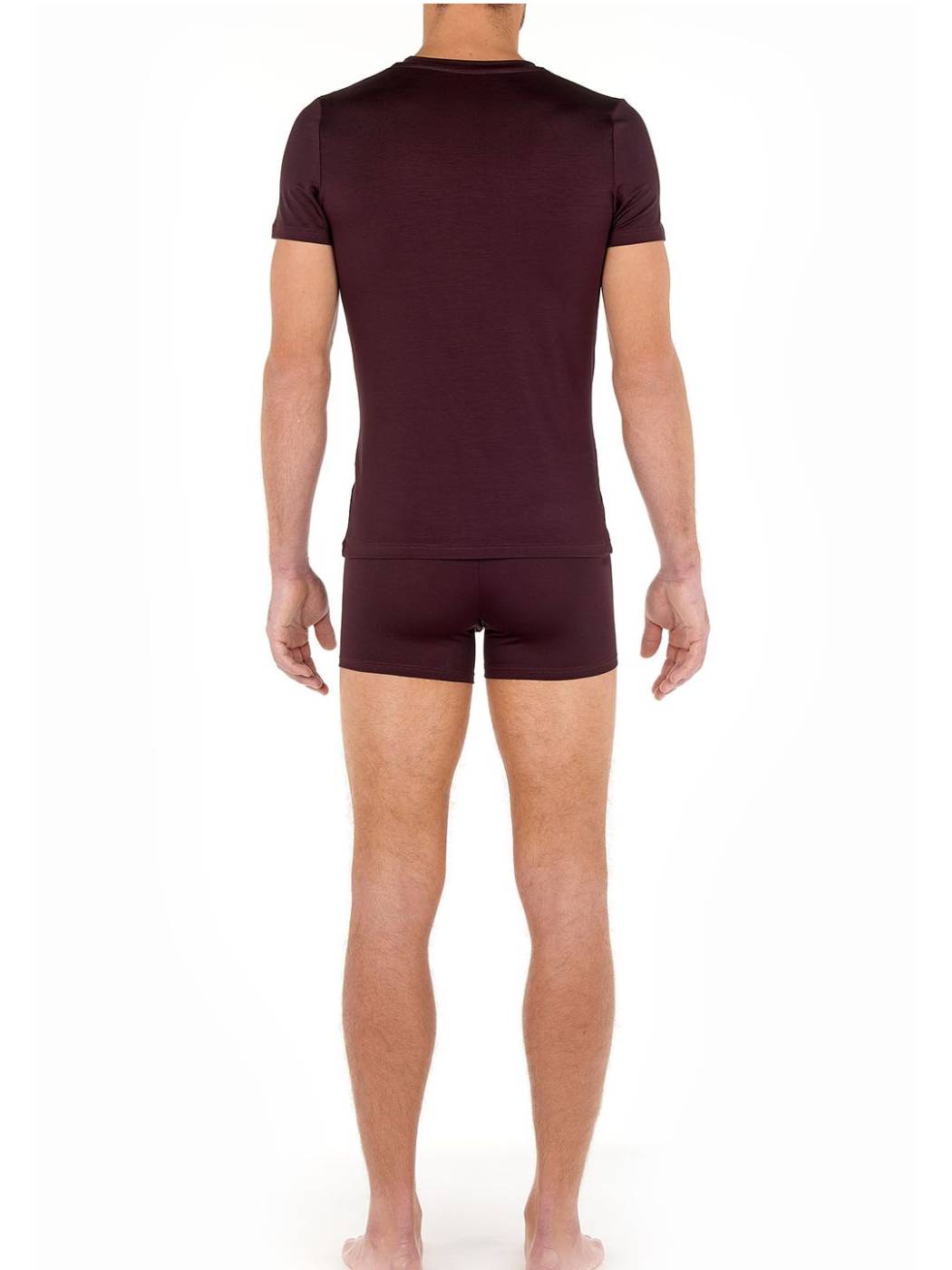 Brunos \ Fashion Sale \ HOM \ Tencel Soft T-Shirt V-Neck | Bordeaux