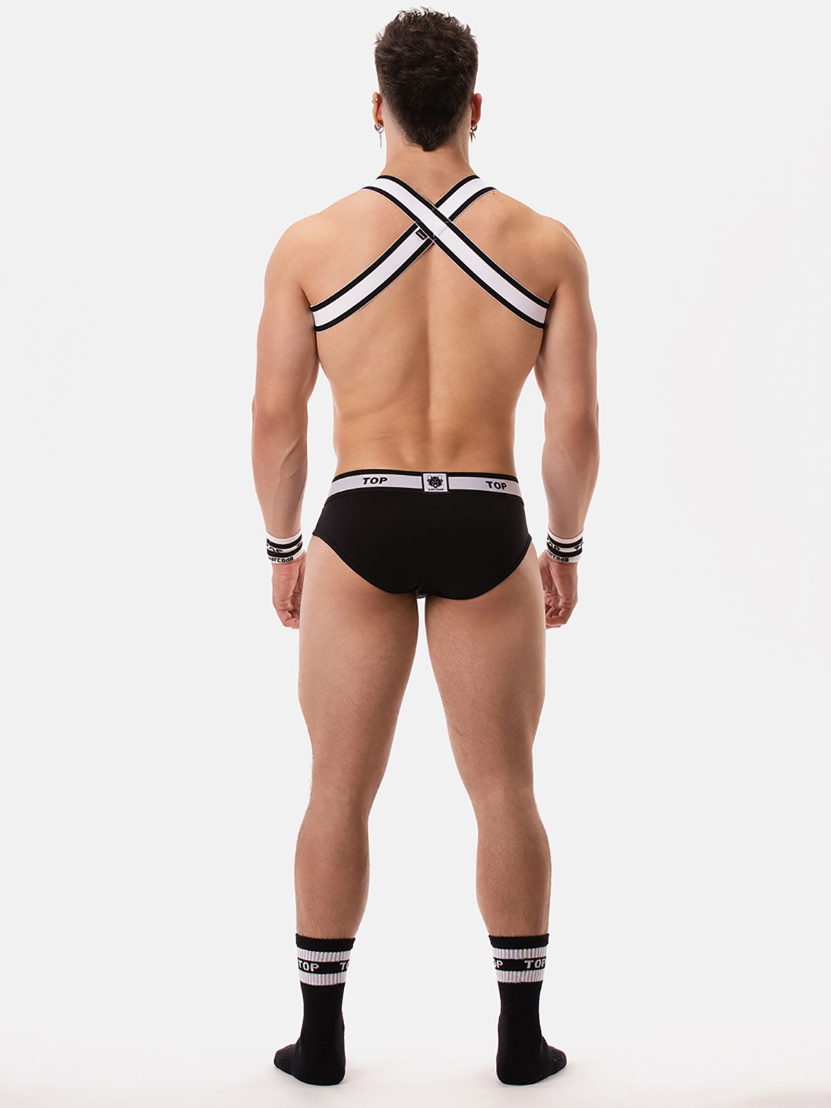 Brunos \  \ Barcode Berlin \ H-Front Harness TOP | White/Black