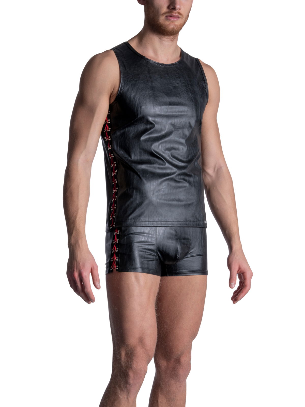 Brunos \  \ MANSTORE \ Slim Tank in Lederoptik | Black