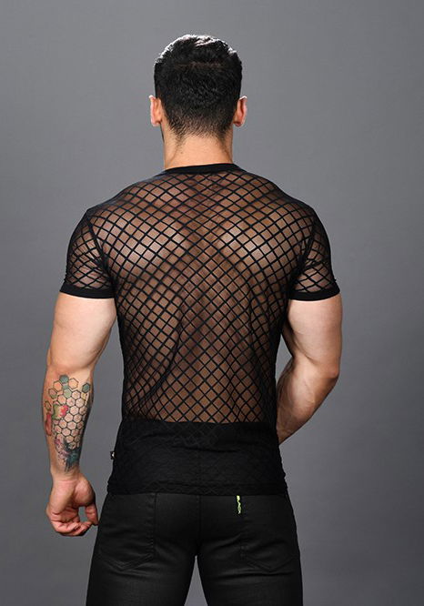 Brunos \ Fashion Sale \ Andrew Christian \ Andrew Christian Lace Sheer Tee Shirt