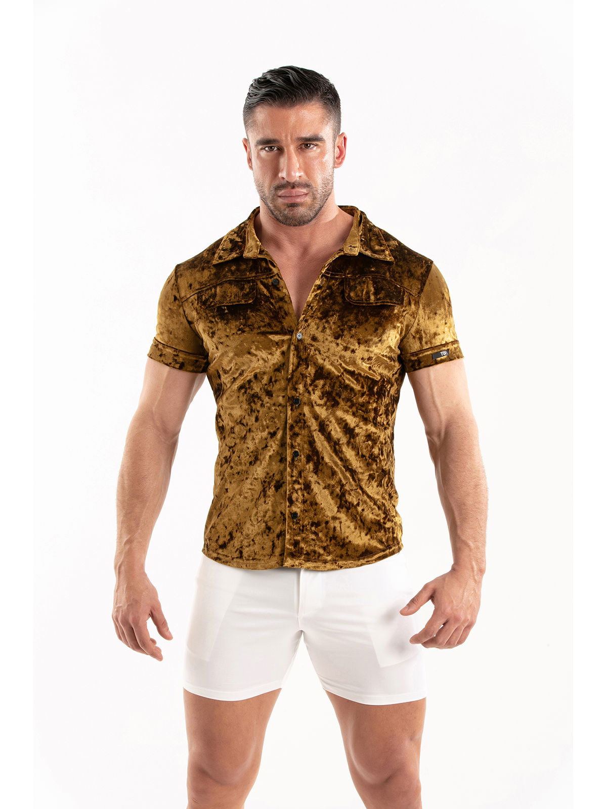 Brunos \ NEU \ TOF Paris \ Crushed Velvet Shirt | Gold