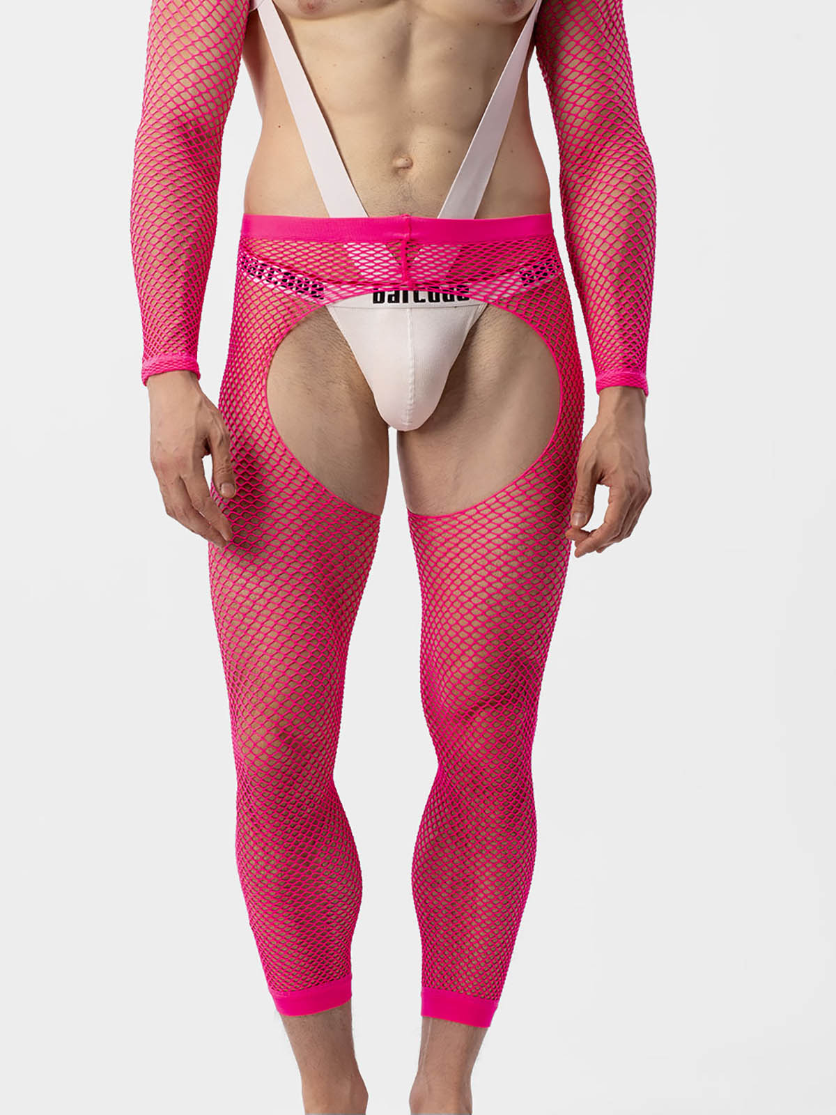 Brunos \  \ Barcode Berlin \ Fishnet Leggins Cacci | Neonpink