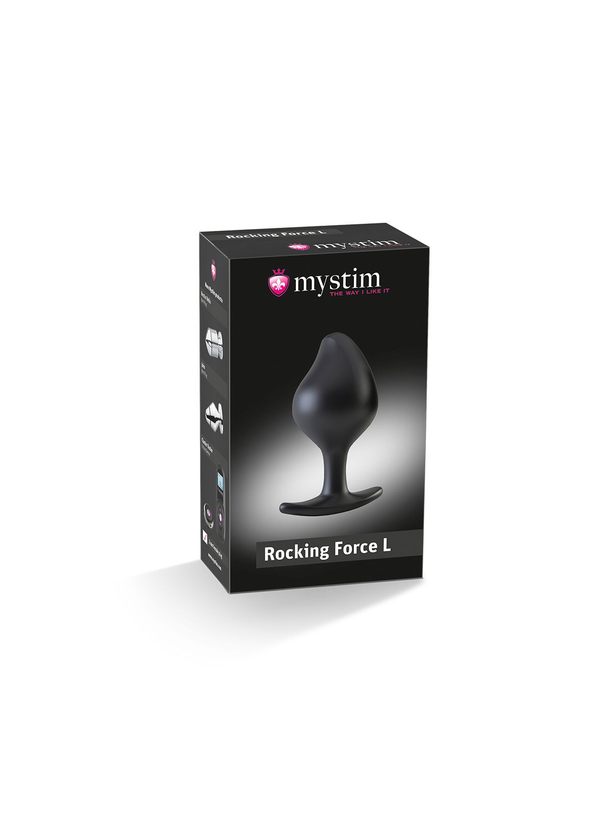 Brunos \  \ Mystim \ Buttplug Rocking Force L 10,5 x 4,7 cm | Black